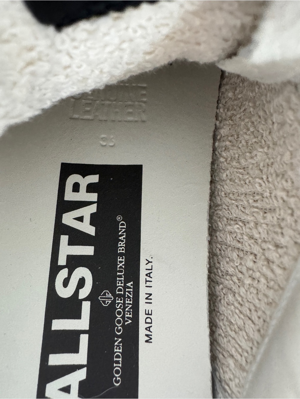 Golden Goose White Suede Sneakers with Black Star and Speckled Panels - Picture 7 of 7